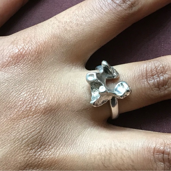 Sterling Silver Free Form Ring Size 7 - Picture 3 of 16